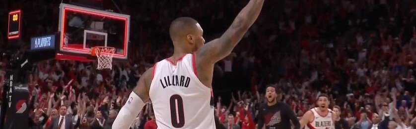  利拉德超远三分压哨开拓者加时险胜鹈鹕